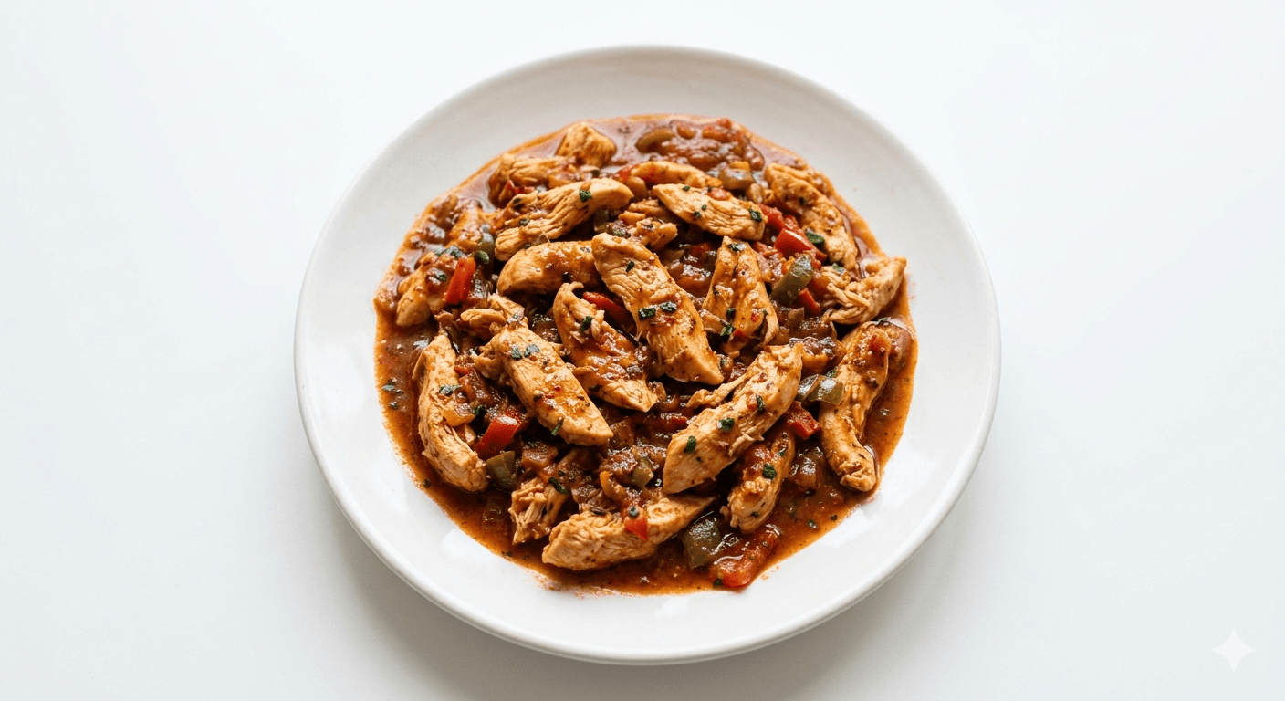Tiras de Pollo Guisado con Pimiento Morrón 180g